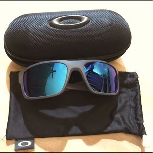 Oakleys Drop Point Sapphire Sunglasses